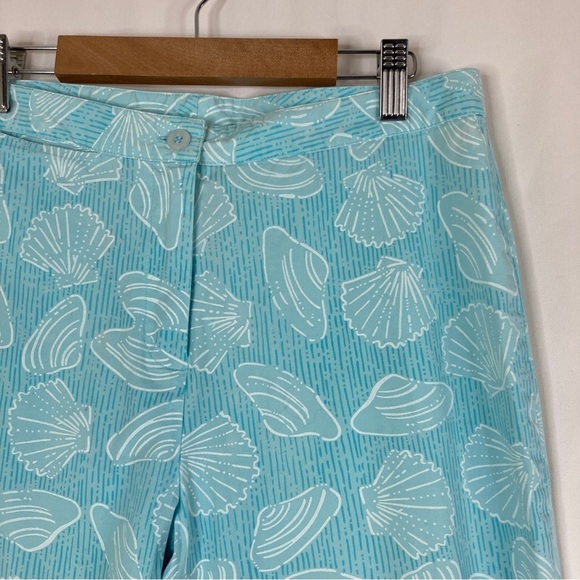 Lilly Pulitzer | Vintage Blue Shell Print Cropped Pants 6 - Picture 2 of 6